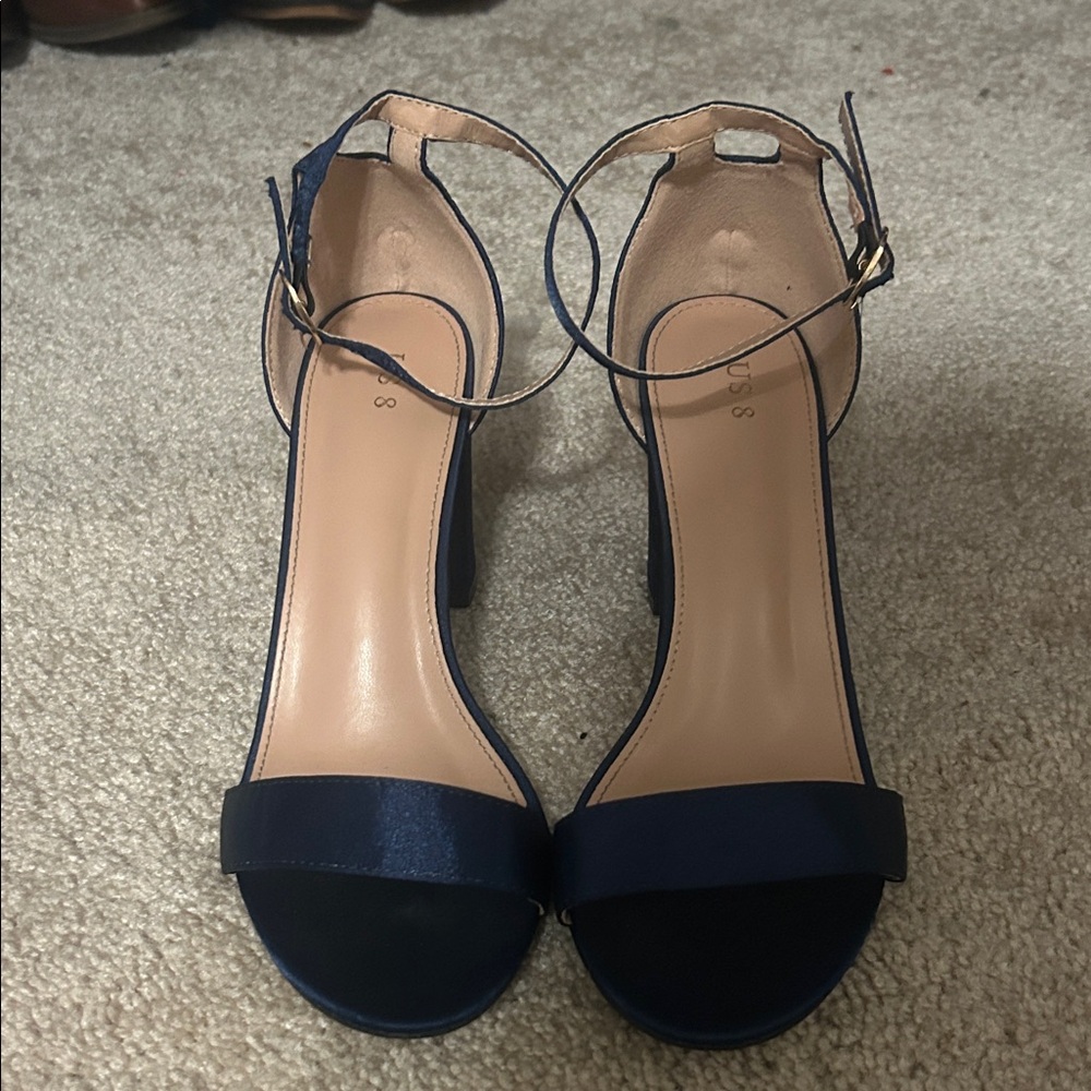 Elegant Navy Blue Women's Heels